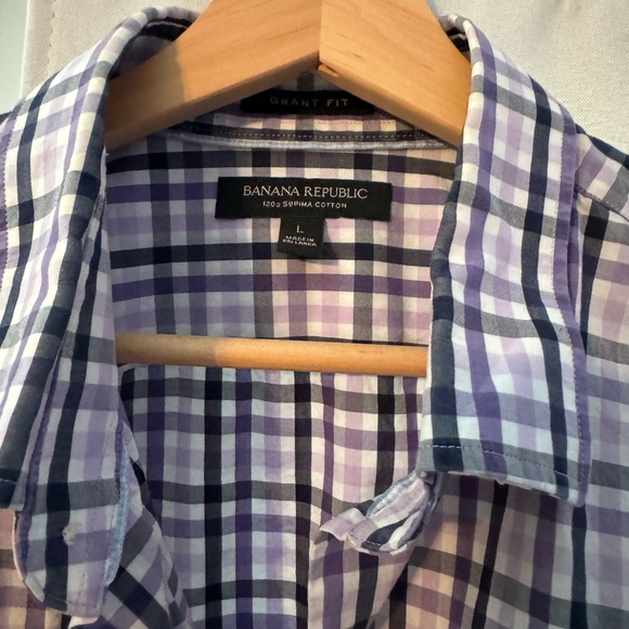 Plaid banana republic button down shirt - Picture 2 of 2